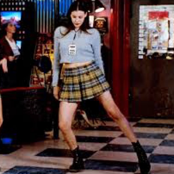 Plaid vintage 90s cool smart mini skirt - Picture 6 of 7